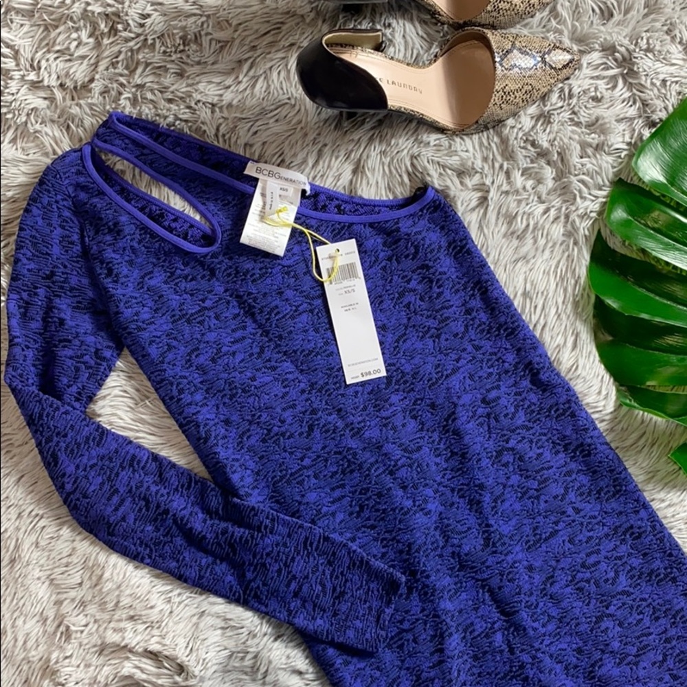 Nwt bcbgeneration periblue one shoulder dress Xs/s